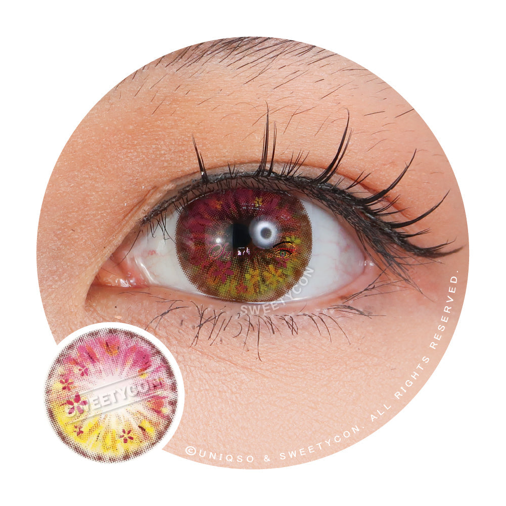 Sweety Anime Flower Pink (1 lens/pack)-Colored Contacts-UNIQSO UK
