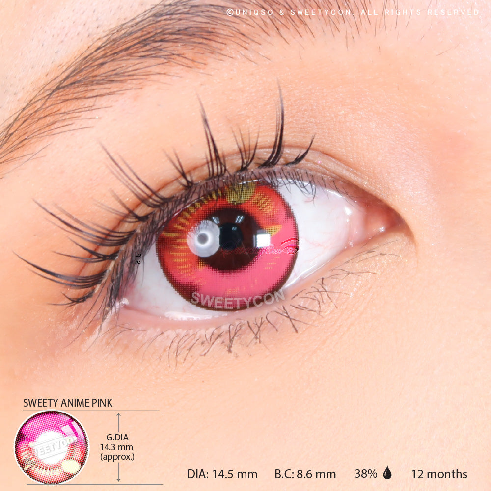 Sweety Anime Pink (1 lens/pack)-Colored Contacts-UNIQSO UK