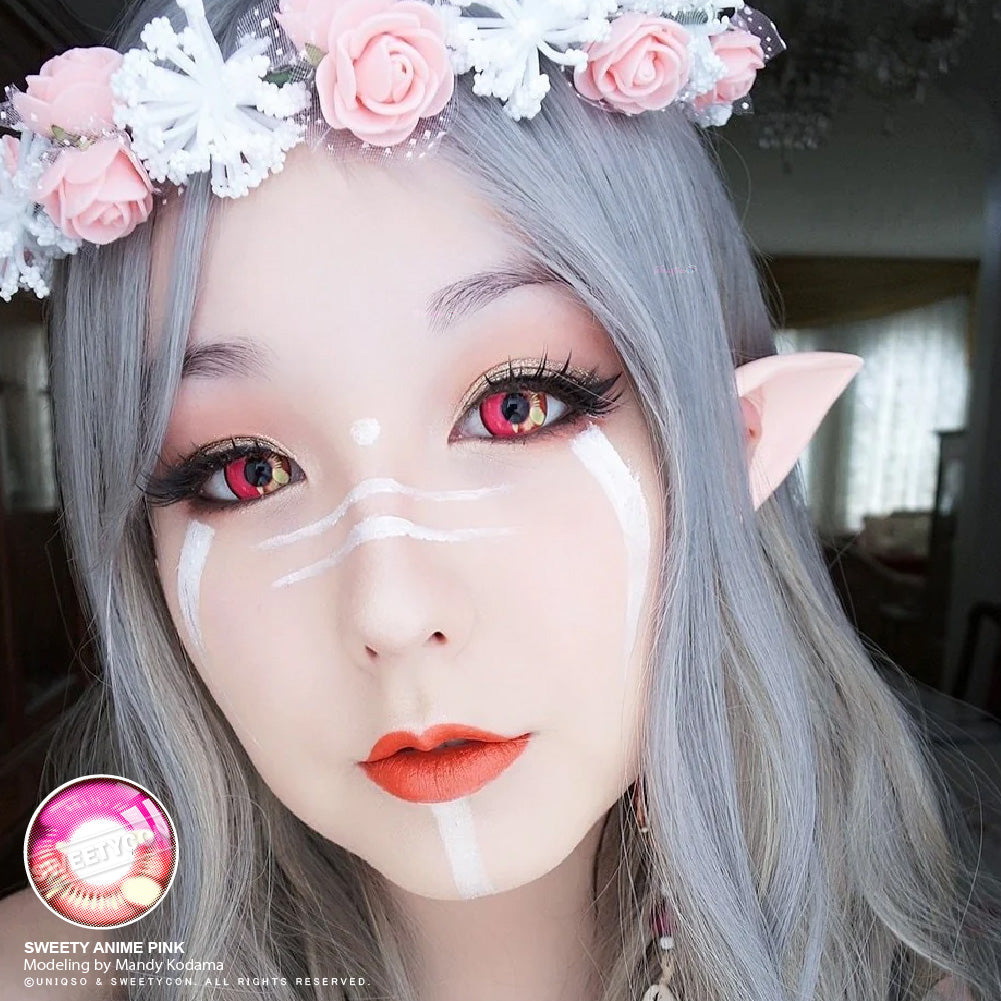 Sweety Anime Pink (1 lens/pack)-Colored Contacts-UNIQSO UK