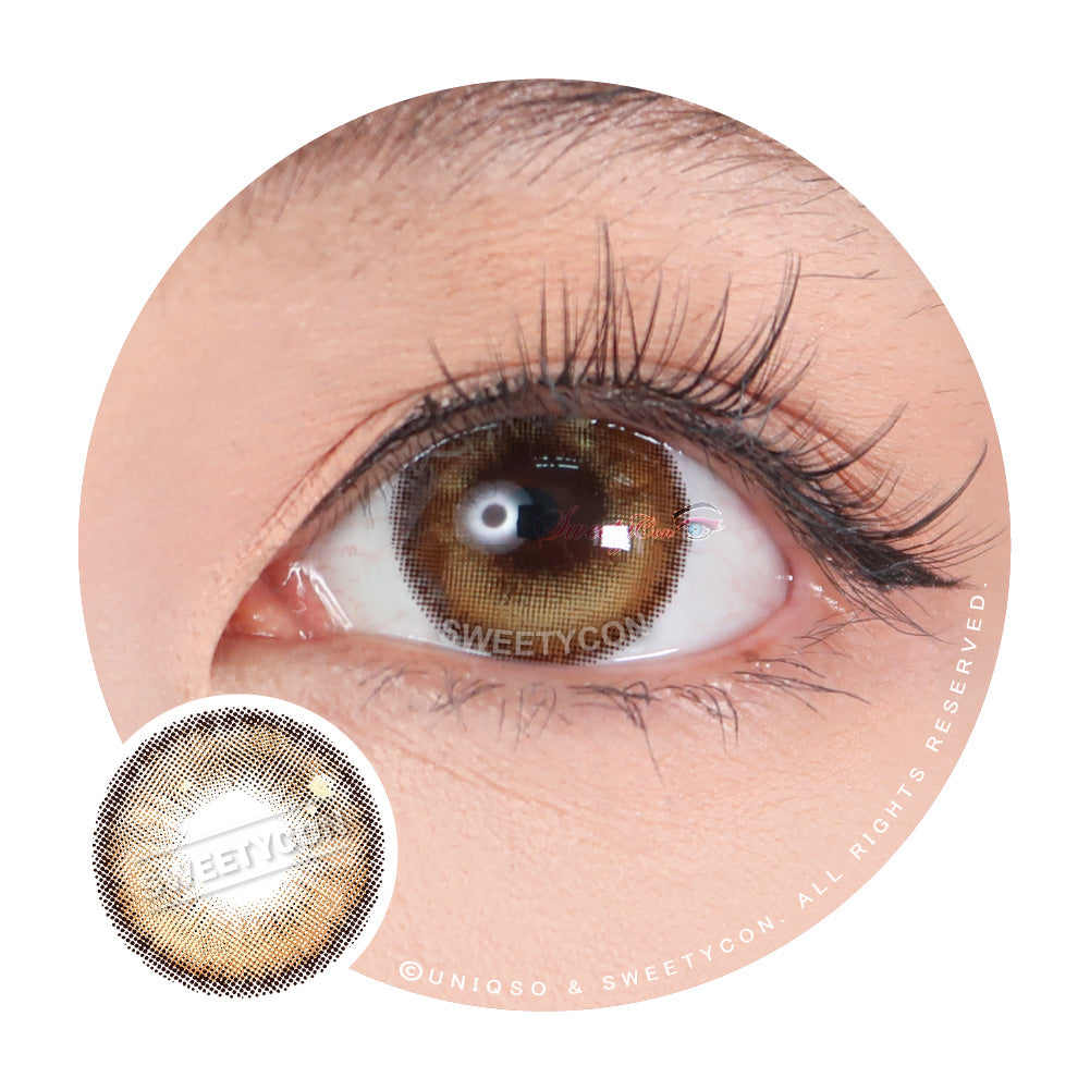 Sweety Anime Tear Orange Gold (1 lens/pack)-Colored Contacts-UNIQSO UK