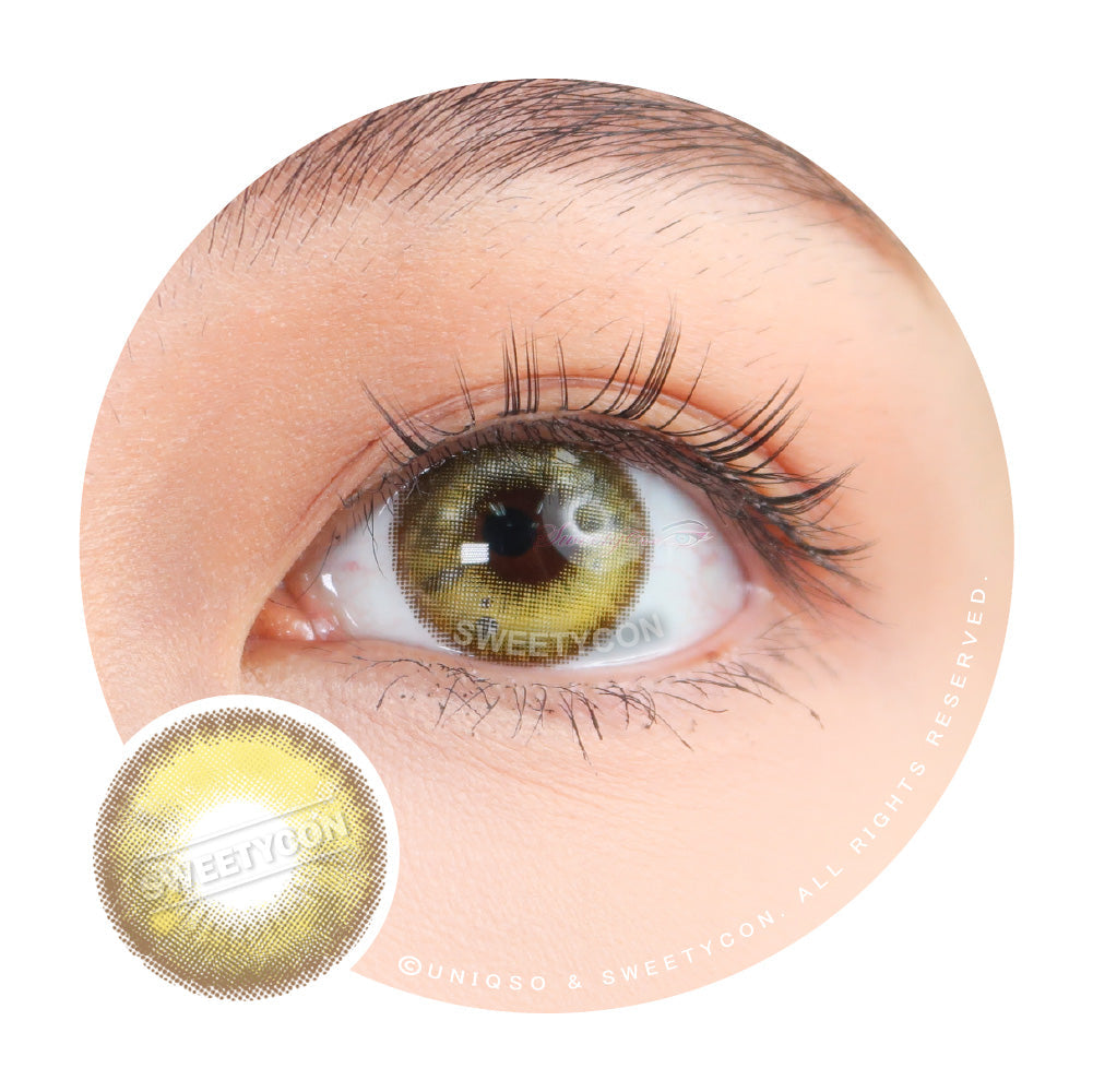 Sweety Anime Tear Yellow (1 lens/pack)-Colored Contacts-UNIQSO UK