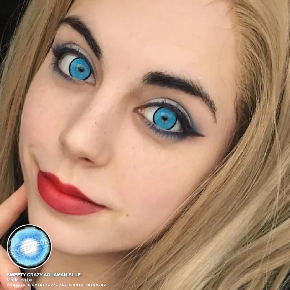 Sweety Aquaman Blue (1 lens/pack)-Colored Contacts-UNIQSO UK