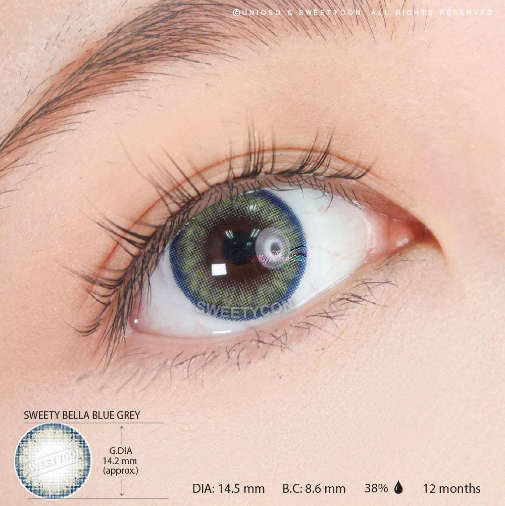 Sweety Bella Blue Grey (1 lens/pack)-Colored Contacts-UNIQSO UK
