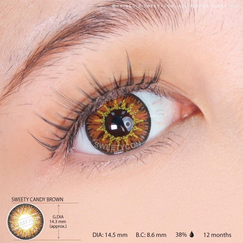 Sweety Candy Brown (1 lens/pack)-Colored Contacts-UNIQSO UK