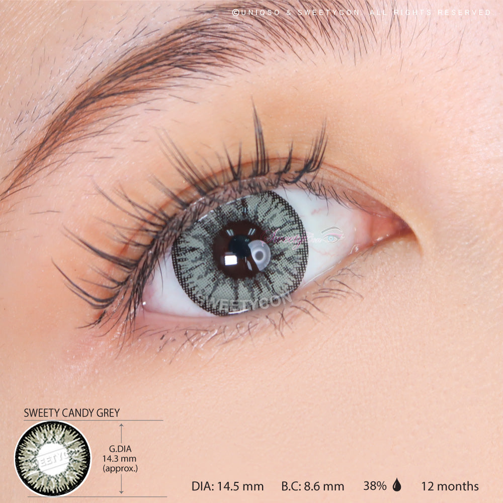 Sweety Candy Grey (1 lens/pack)-Colored Contacts-UNIQSO UK
