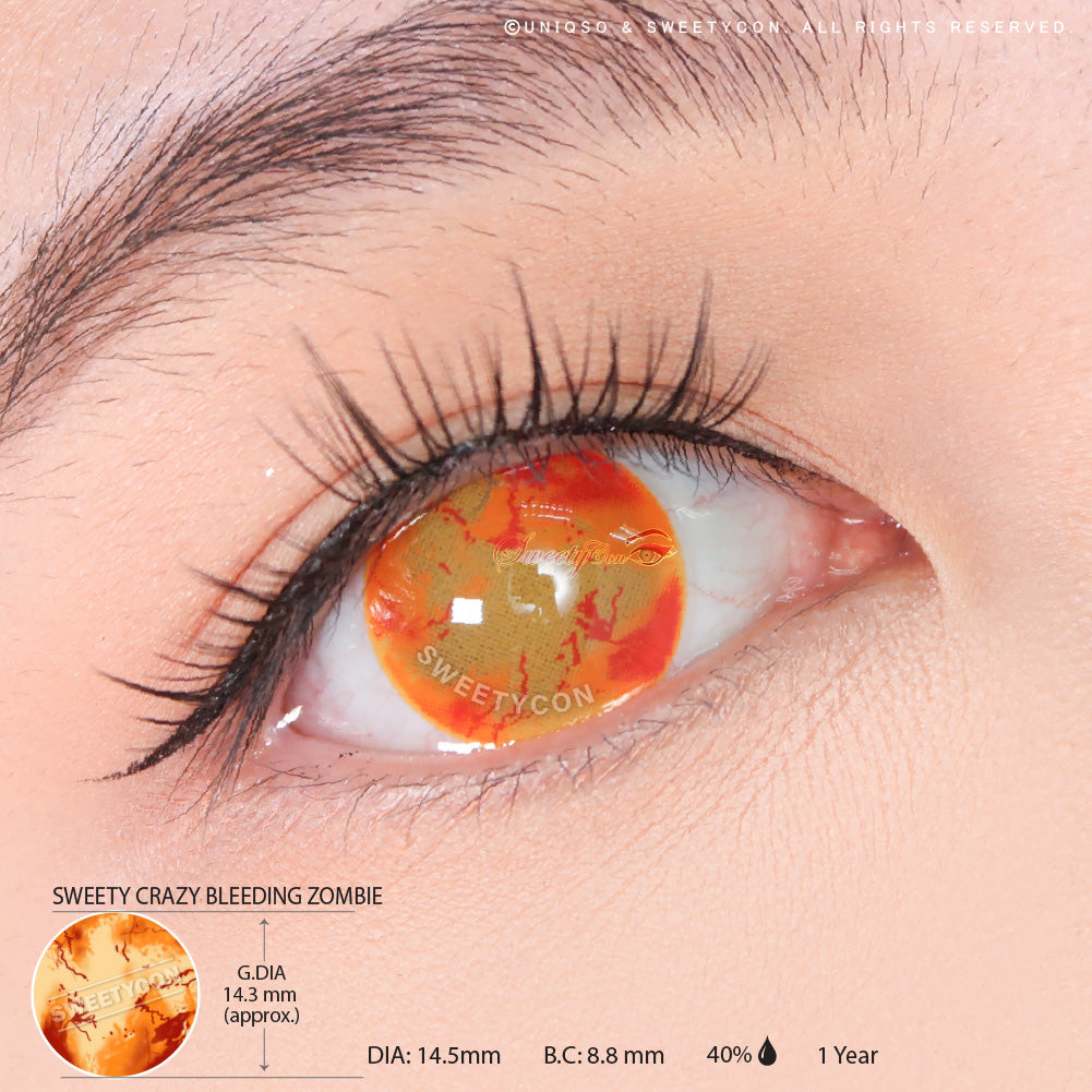 Sweety Crazy Bleeding Zombie (1 lens/pack)-Crazy Contacts-UNIQSO UK
