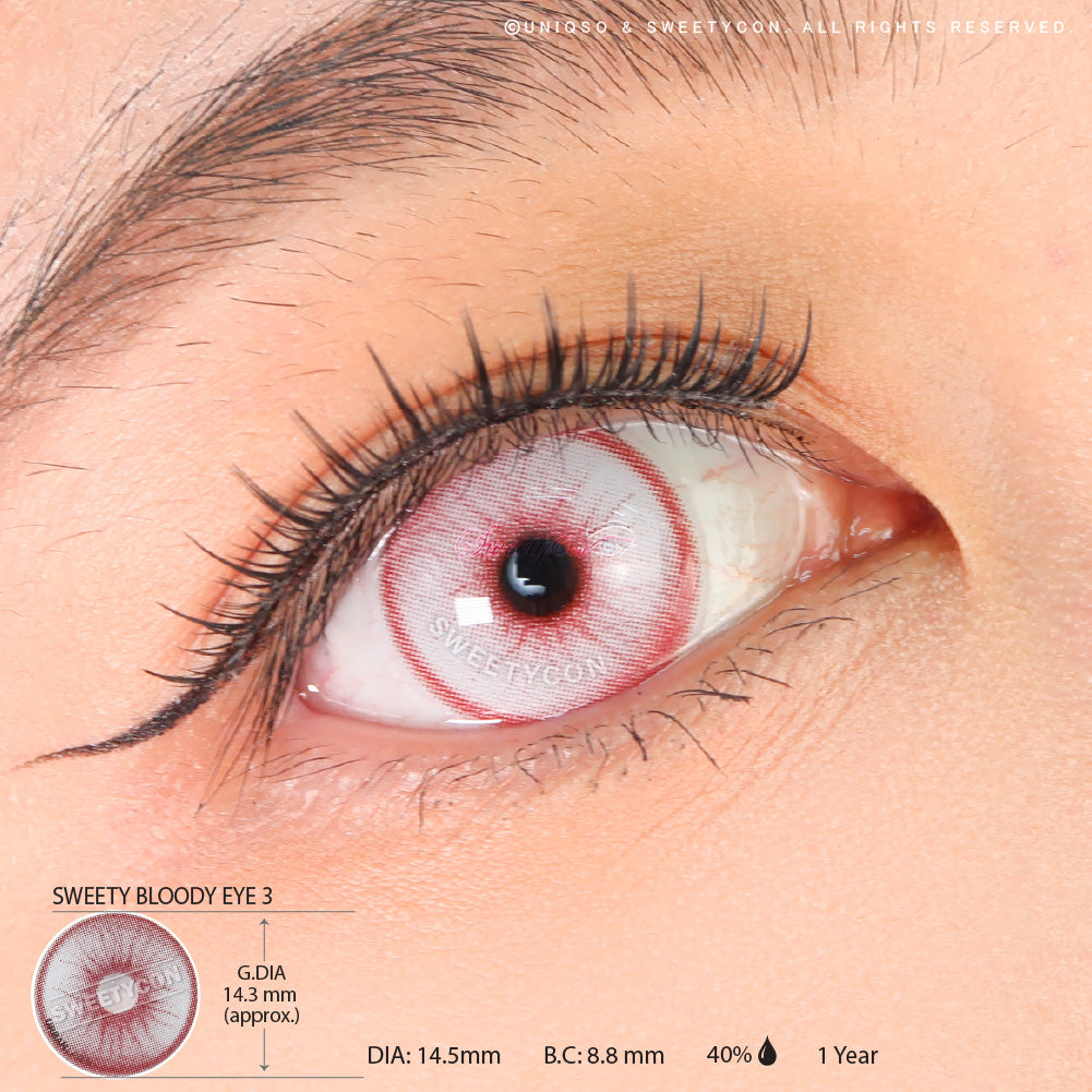 Sweety Crazy Bloody Eye 3 (1 lens/pack)-Crazy Contacts-UNIQSO UK