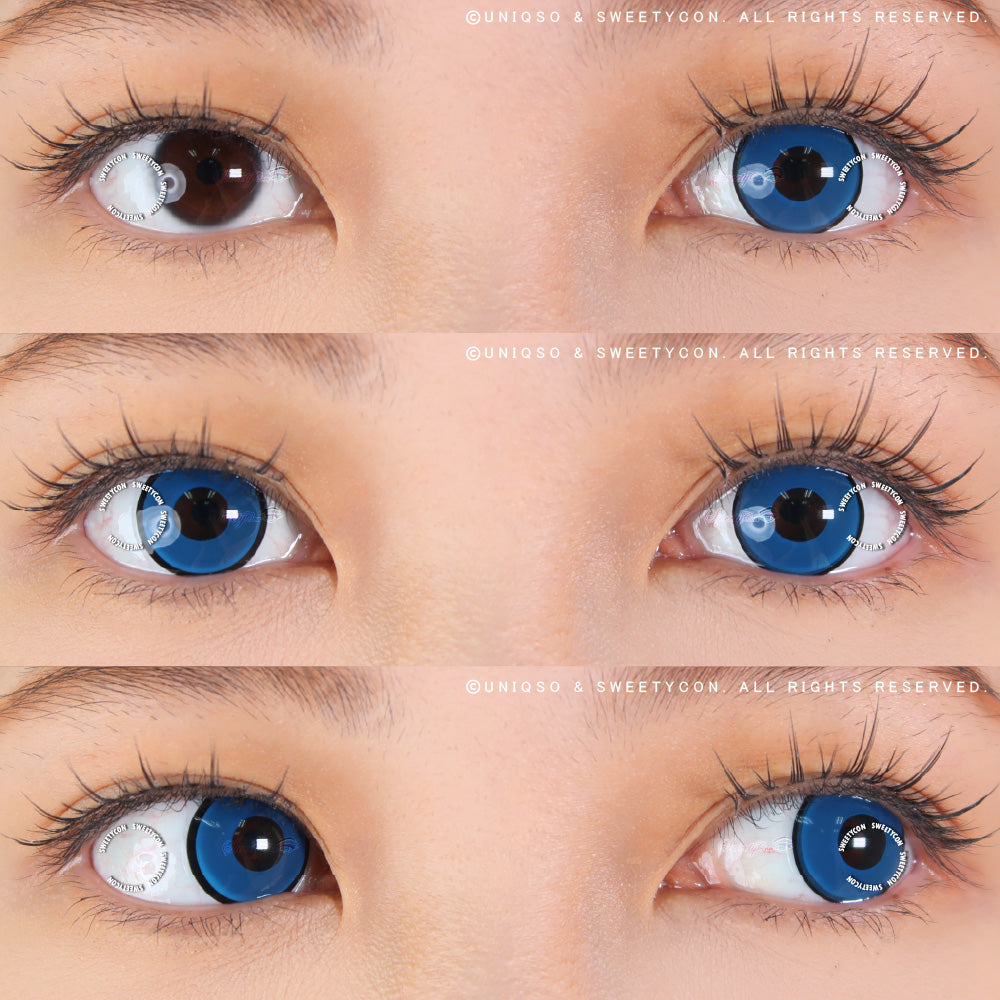 Sweety Crazy Blue Manson/ Blue Zombie (1 lens/pack)-Crazy Contacts-UNIQSO UK