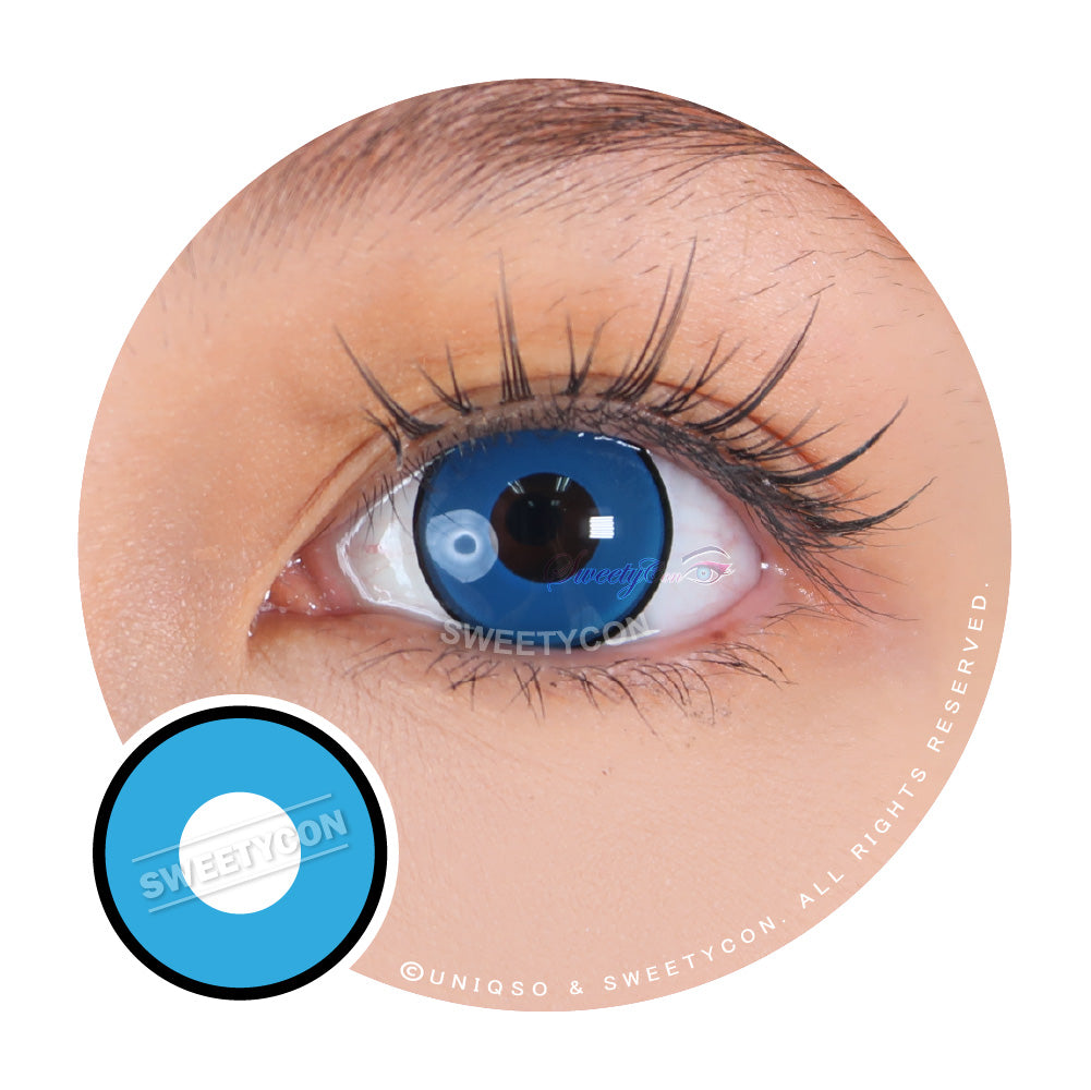 Sweety Crazy Blue Manson/ Blue Zombie (1 lens/pack)-Crazy Contacts-UNIQSO UK