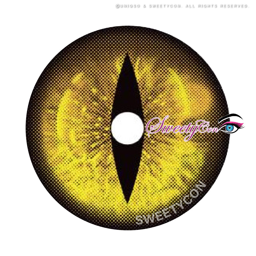 Sweety Crazy Gold Demon Eye / Cat Eye (New) (1 lens/pack)-Crazy Contacts-UNIQSO UK