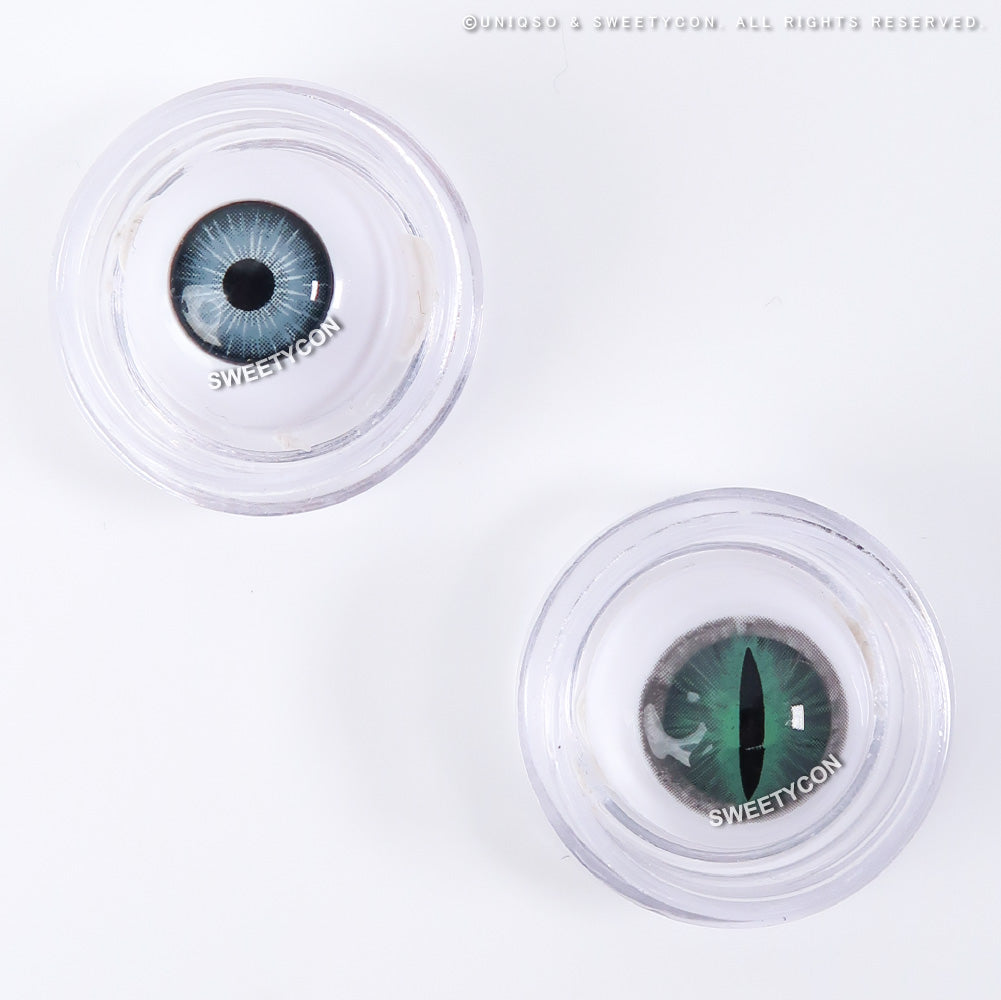 Sweety Crazy Gray Demon Eye / Cat Eye (New) (1 lens/pack)-Crazy Contacts-UNIQSO UK