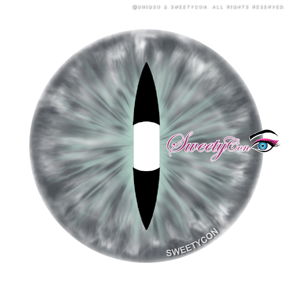 Sweety Crazy Gray Demon Eye / Cat Eye (New) (1 lens/pack)-Crazy Contacts-UNIQSO UK