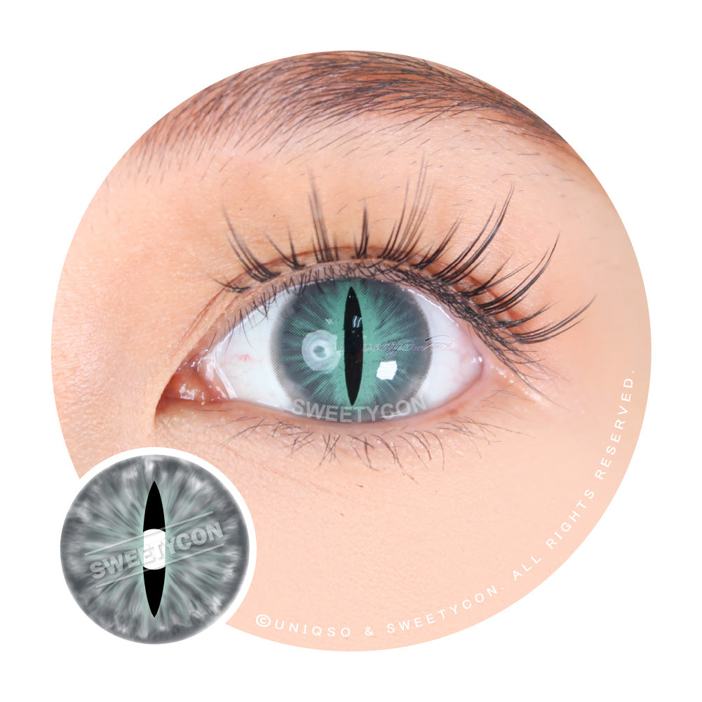 Sweety Crazy Gray Demon Eye / Cat Eye (New) (1 lens/pack)-Crazy Contacts-UNIQSO UK