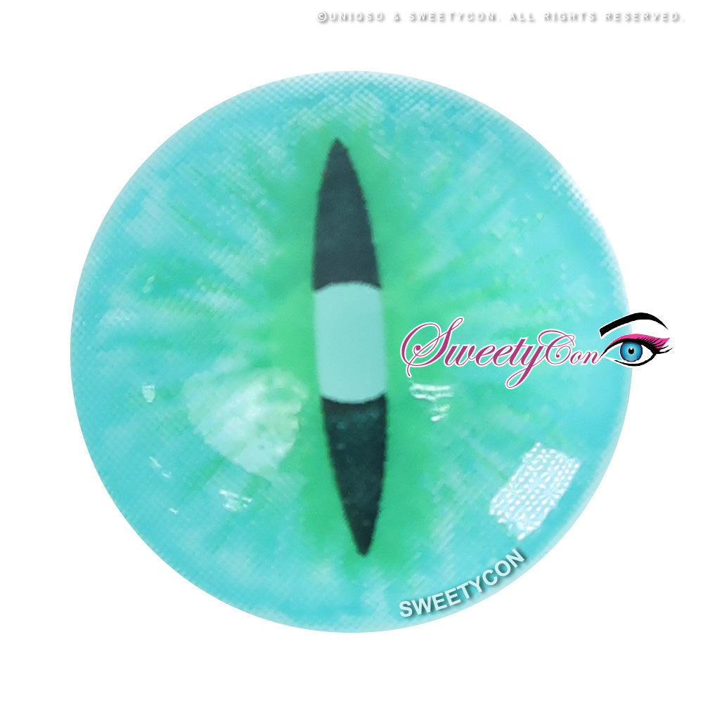 Sweety Crazy Green Demon Eye / Cat Eye (New) (1 lens/pack)-Crazy Contacts-UNIQSO UK