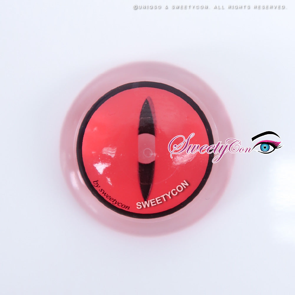 Sweety Crazy Pink Demon Eye / Cat Eye (1 lens/pack)-Crazy Contacts-UNIQSO UK