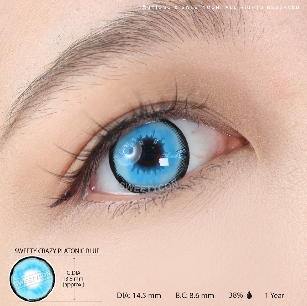 Sweety Crazy Platonic Blue (1 lens/pack)-Crazy Contacts-UNIQSO UK