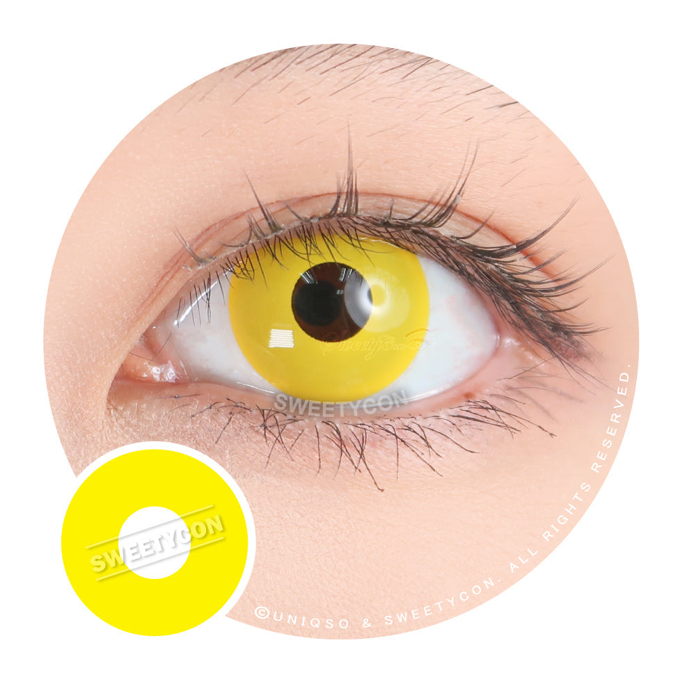 Sweety Crazy Pure Yellow (1 lens/pack)-Crazy Contacts-UNIQSO UK