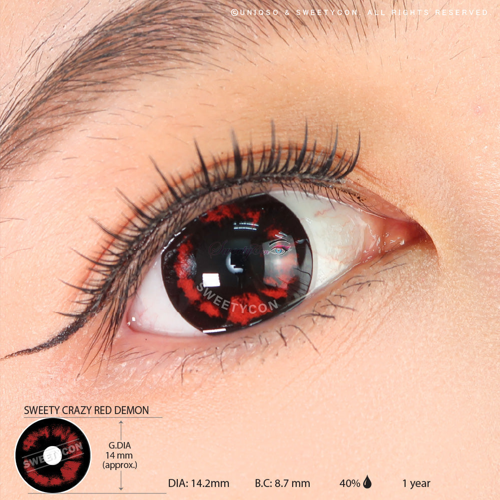 Sweety Crazy Red Demon (1 lens/pack)-Crazy Contacts-UNIQSO UK