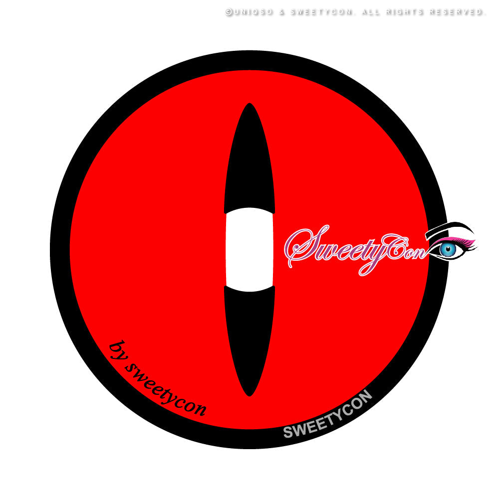 Sweety Crazy Red Demon Eye / Cat Eye (1 lens/pack)-Crazy Contacts-UNIQSO UK