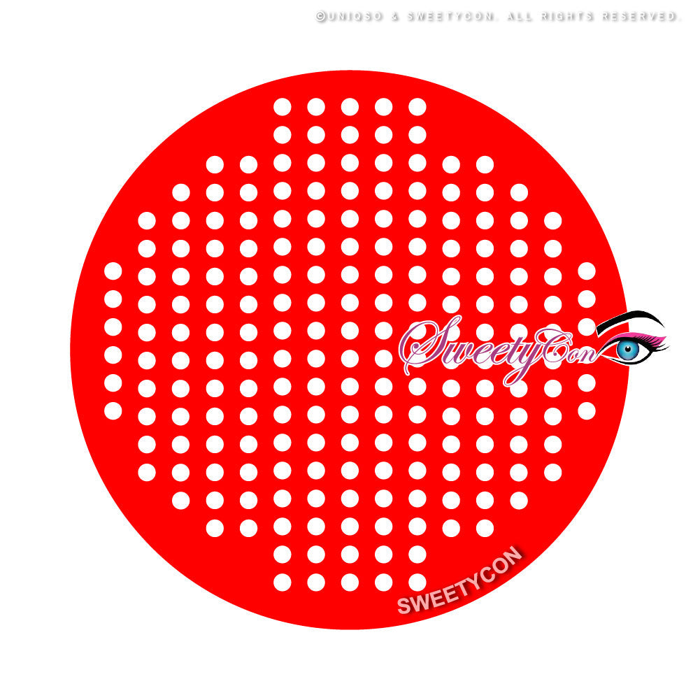 Sweety Crazy Red Screen/ Mesh II (1 lens/pack)-Crazy Contacts-UNIQSO UK