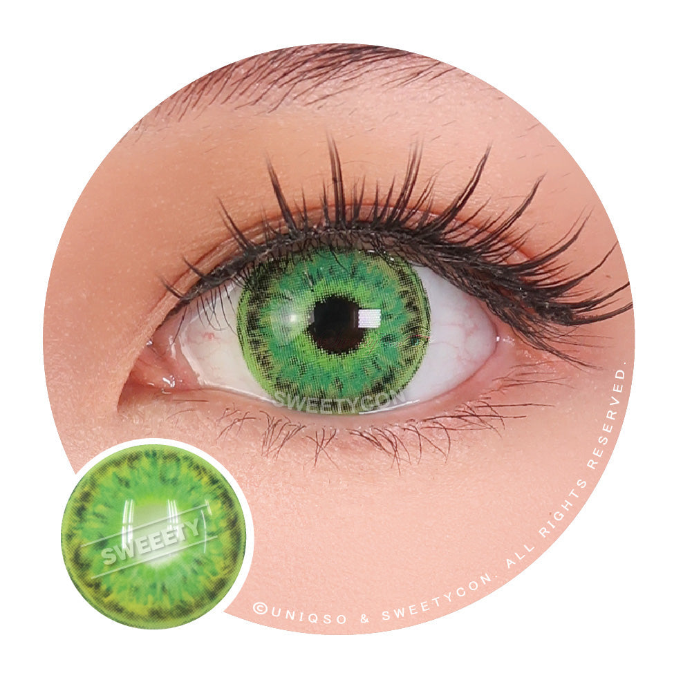 Sweety Crazy Scarlet Witch Green (1 lens/pack)-Crazy Contacts-UNIQSO UK