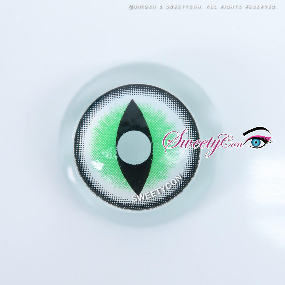 Sweety Crazy Sexy Cat Eye Green (1 lens/pack)-Crazy Contacts-UNIQSO UK