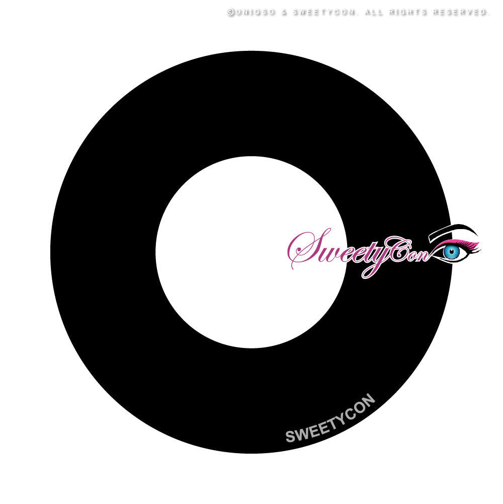 Sweety Crazy Solid Black (1 lens/pack)-Crazy Contacts-UNIQSO UK