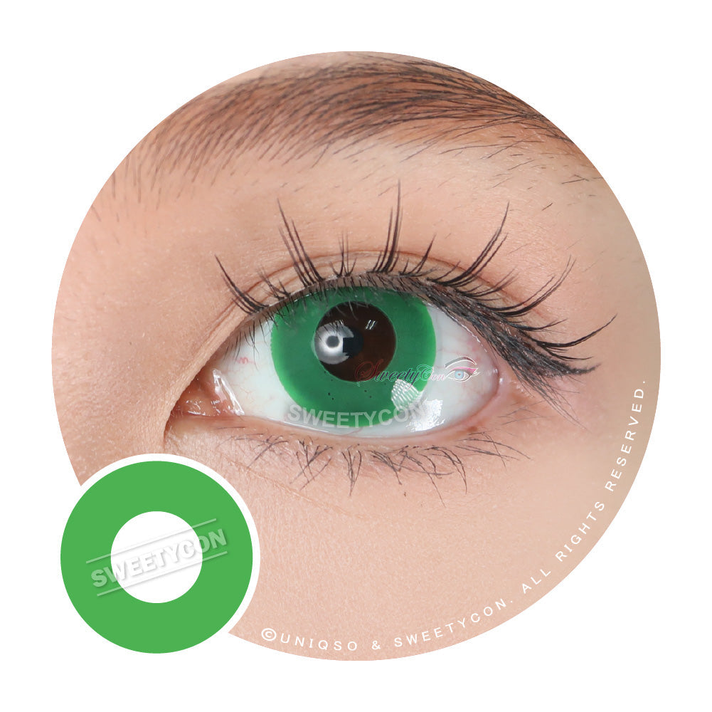 Sweety Crazy Solid Dark Green (1 lens/pack)-Crazy Contacts-UNIQSO UK
