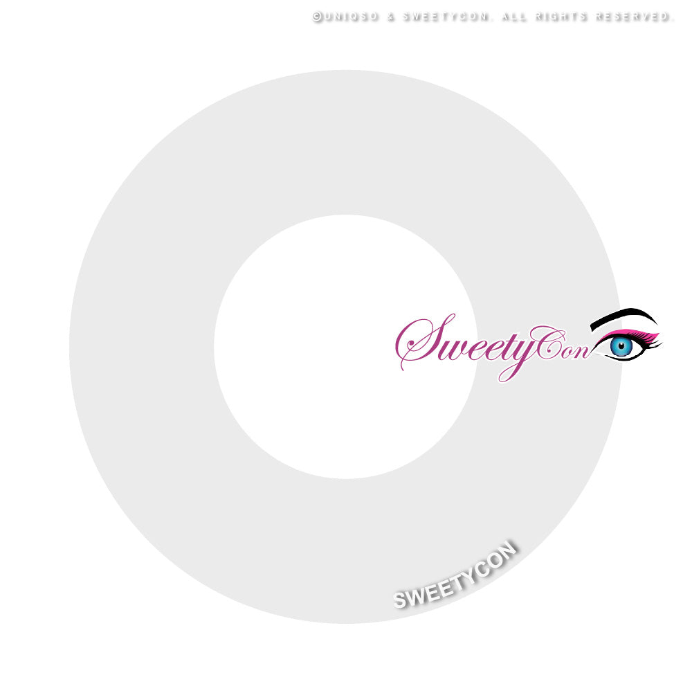 Sweety Crazy Solid White/Whiteout - With Prescription (1 lens/pack)-Crazy Contacts-UNIQSO UK