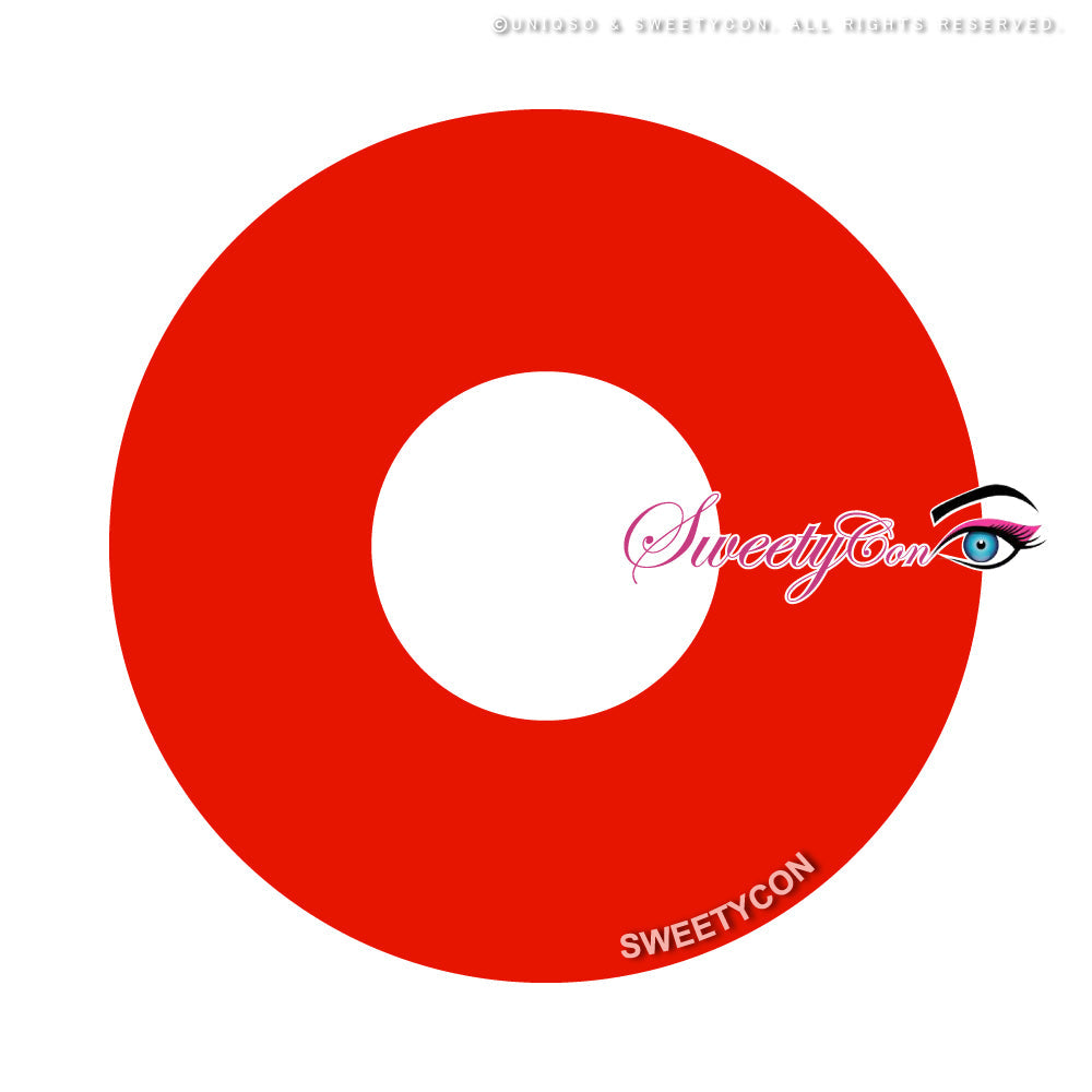 Sweety Crazy UV Glow Red (1 lens/pack)-UV Contacts-UNIQSO UK
