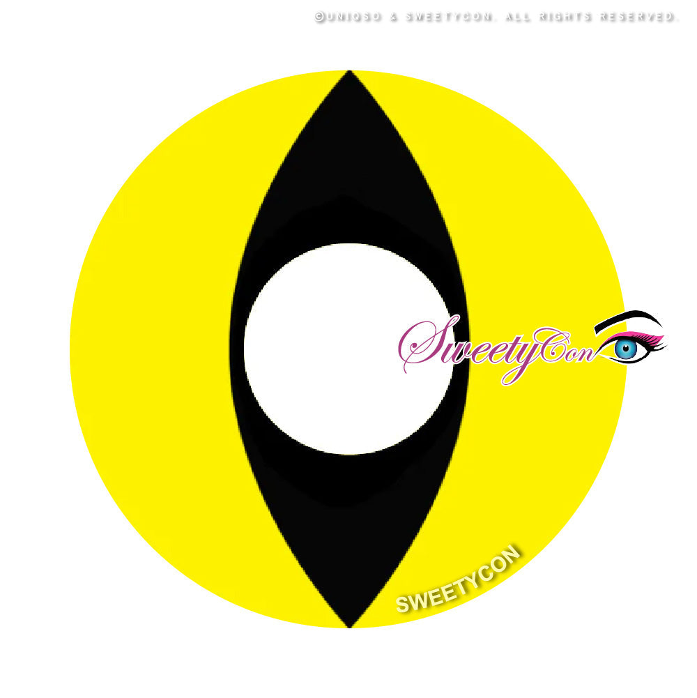 Sweety Crazy UV Yellow Cat (1 lens/pack)-Crazy Contacts-UNIQSO UK