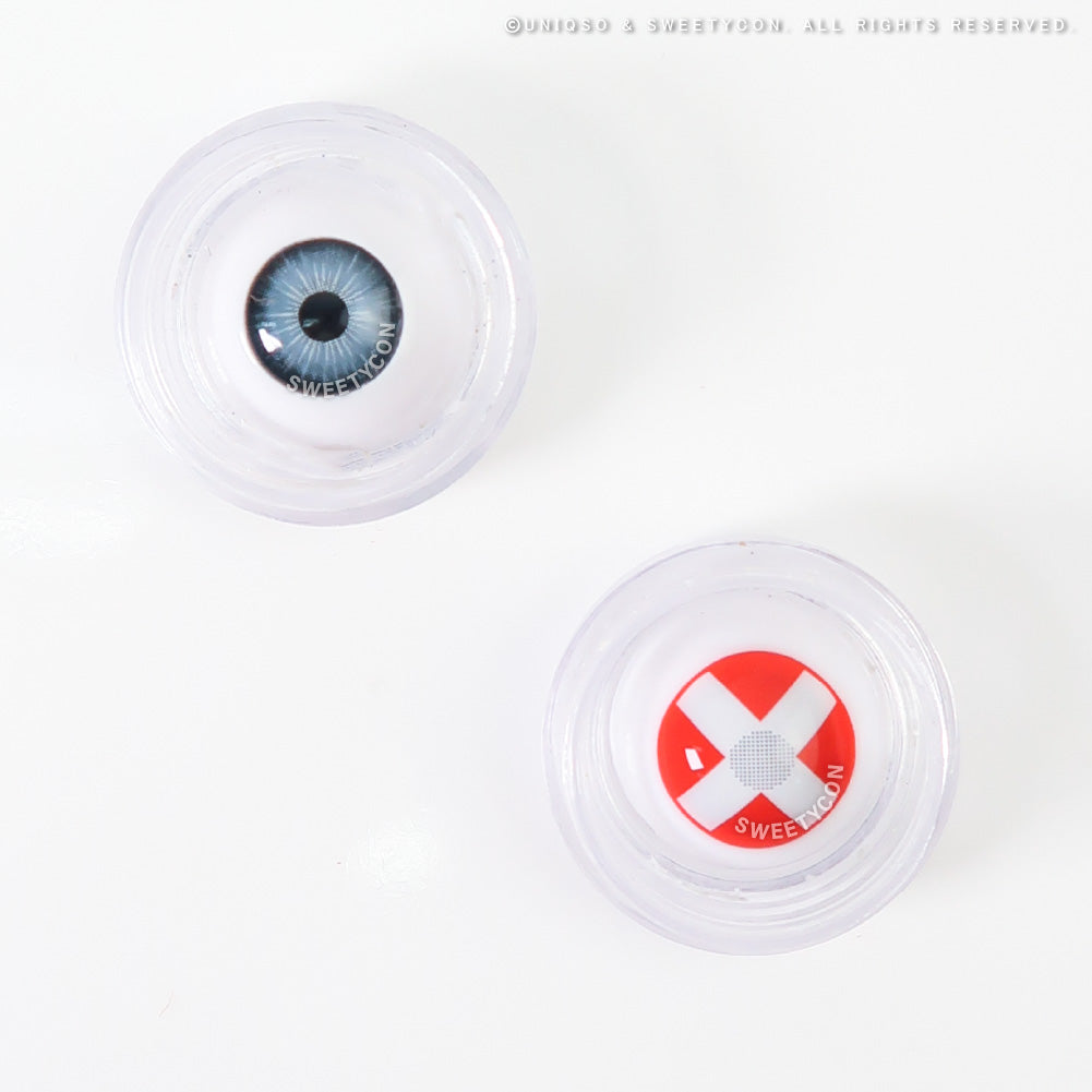 Sweety Crazy White Cross Red Eye (1 lens/pack)-Crazy Contacts-UNIQSO UK