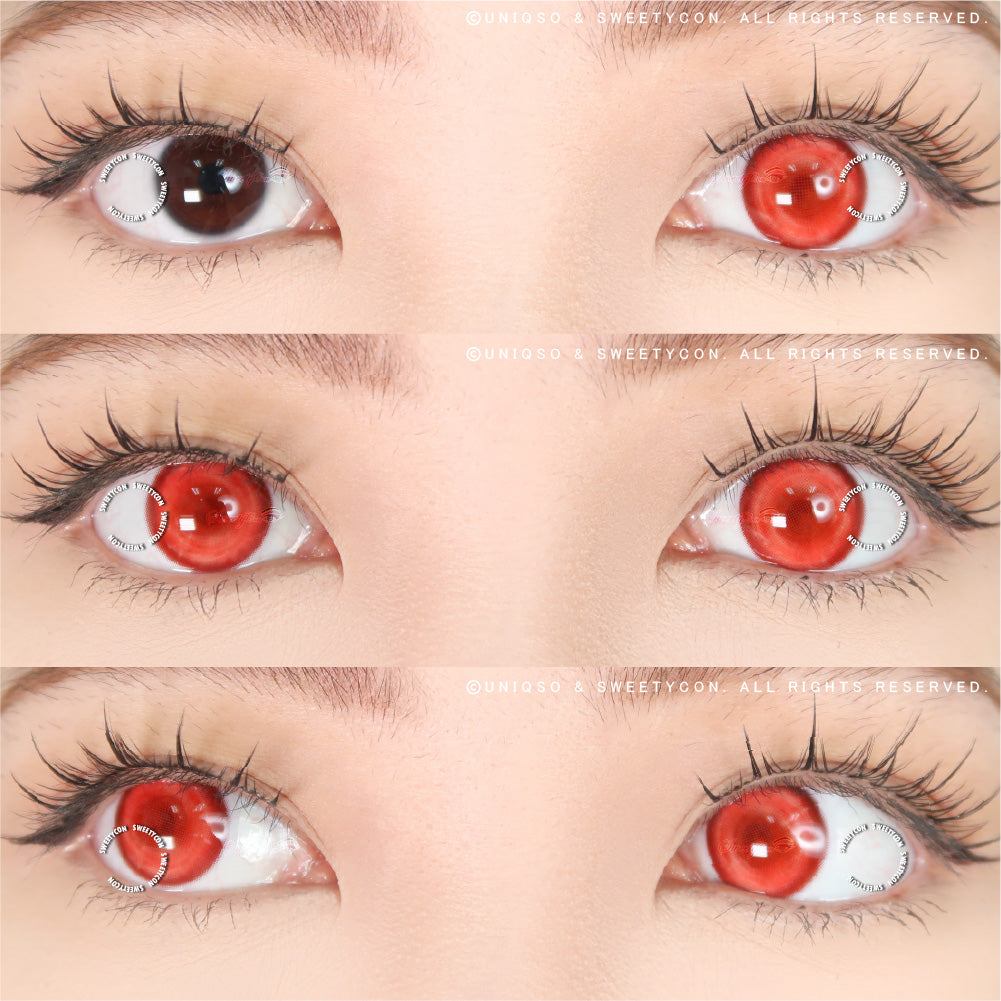 Sweety Delulu Red (1 lens/pack)-Colored Contacts-UNIQSO UK
