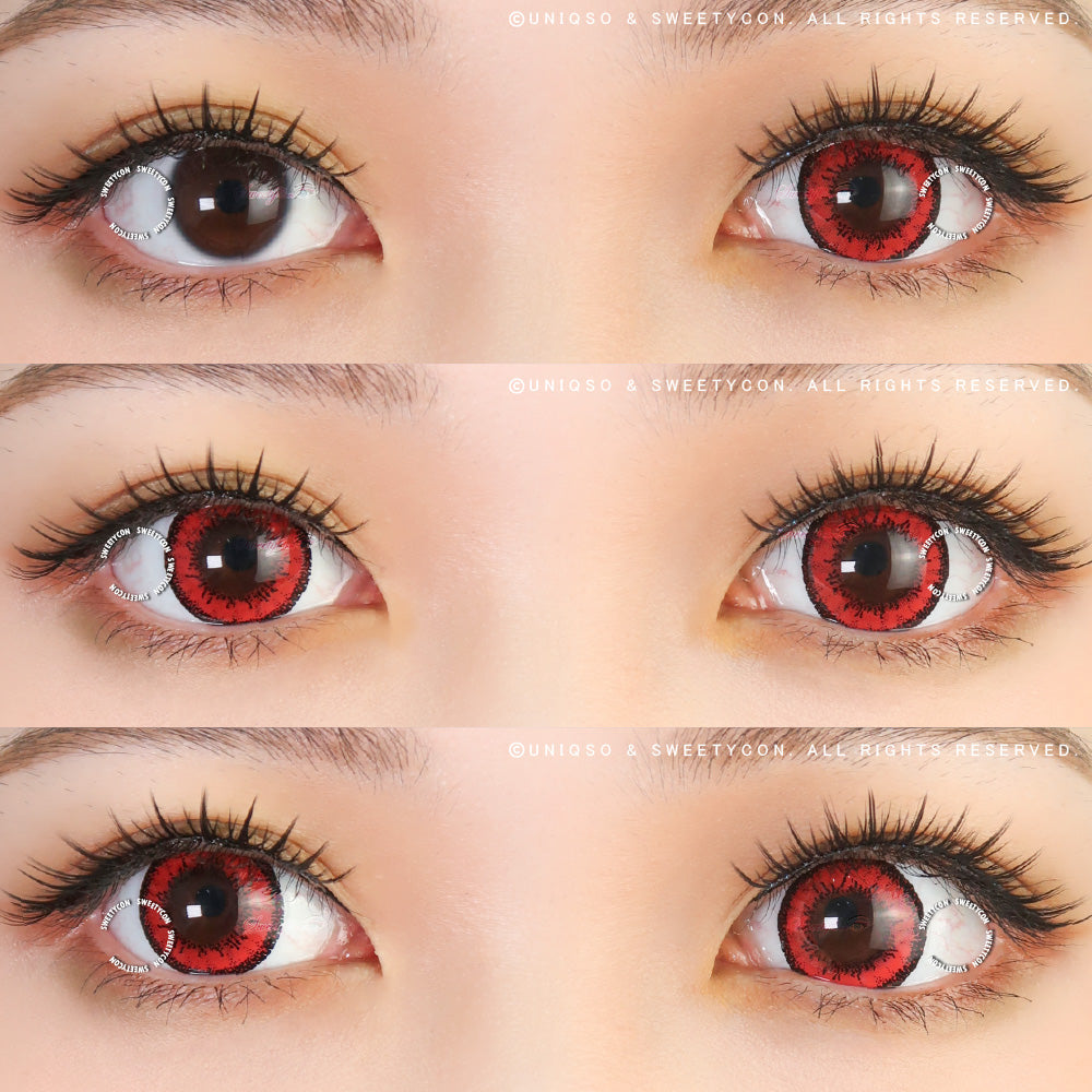 Sweety Dolly Red (1 lens/pack)-Colored Contacts-UNIQSO UK