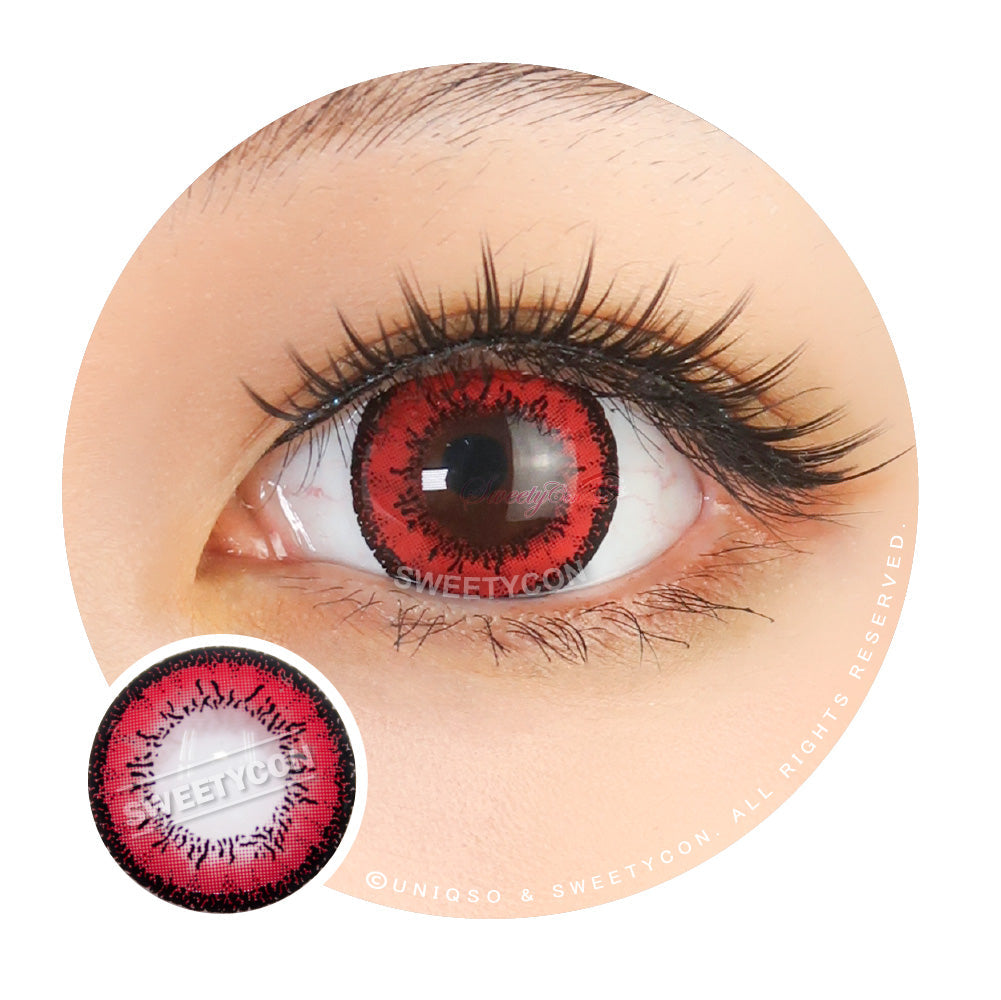 Sweety Dolly Red (1 lens/pack)-Colored Contacts-UNIQSO UK
