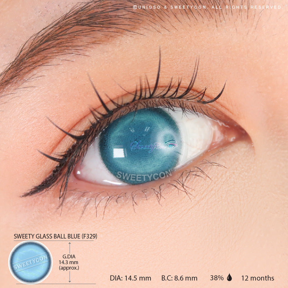 Sweety Glass Ball Blue (1 lens/pack)-Colored Contacts-UNIQSO UK