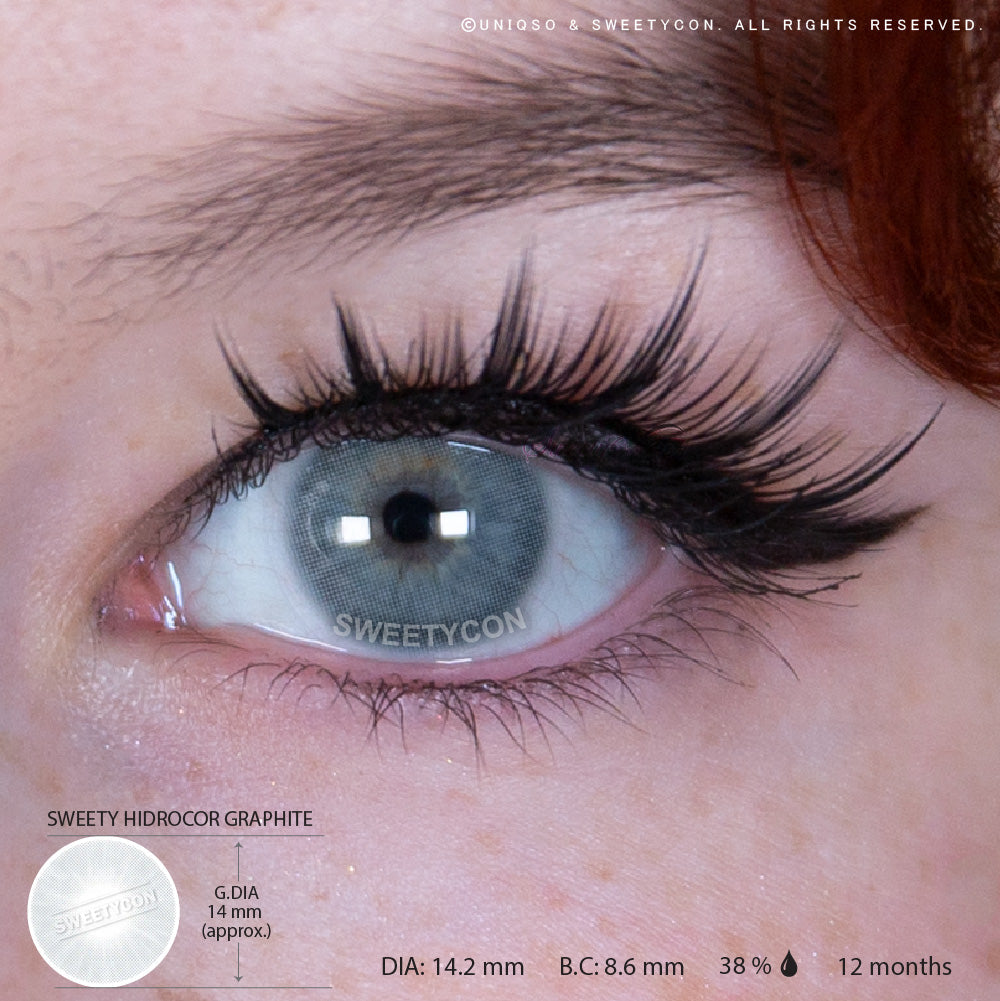 Sweety Hidrocor Graphite (1 lens/pack)-Colored Contacts-UNIQSO UK