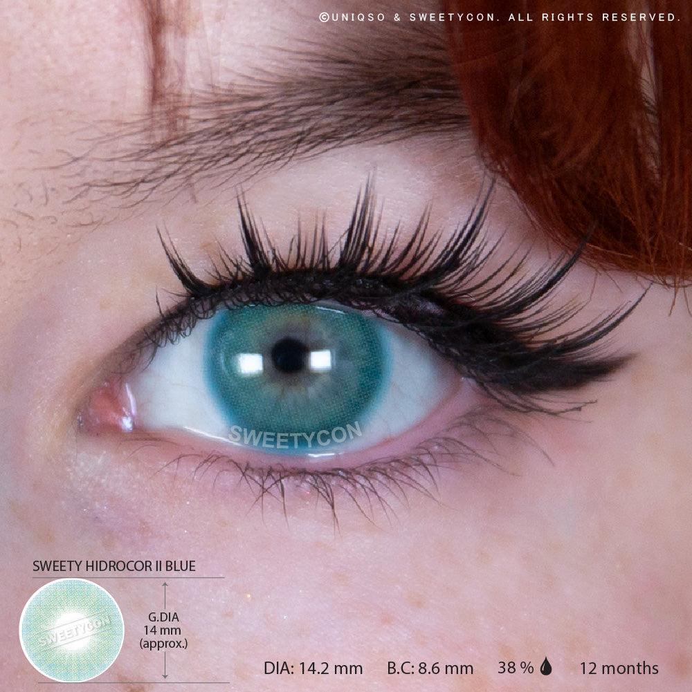 Sweety Hidrocor II Blue (1 lens/pack)-Colored Contacts-UNIQSO UK