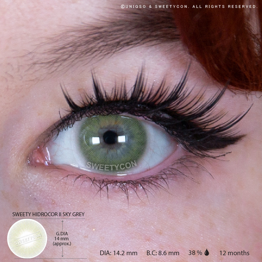 Sweety Hidrocor II Sky Grey (1 lens/pack)-Colored Contacts-UNIQSO UK
