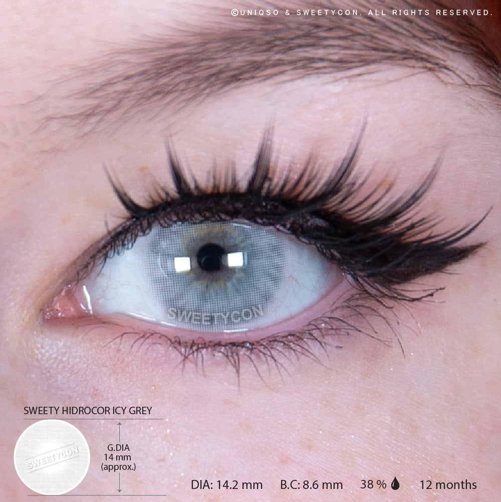 Sweety Hidrocor Icy Grey (1 lens/pack)-Colored Contacts-UNIQSO UK