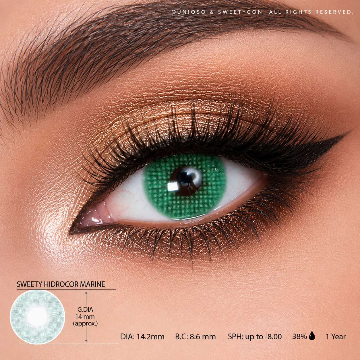 Sweety Hidrocor Marine (1 lens/pack)-Colored Contacts-UNIQSO UK