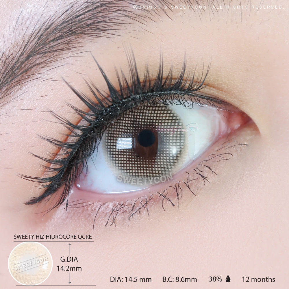 Sweety Hiz Hidrocore Ocre (1 lens/pack)-Colored Contacts-UNIQSO UK