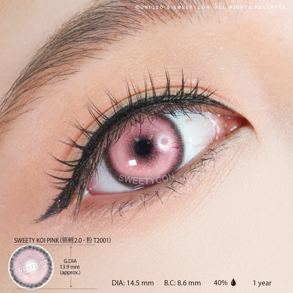 Sweety Koi Pink (1 lens/pack)-Colored Contacts-UNIQSO UK