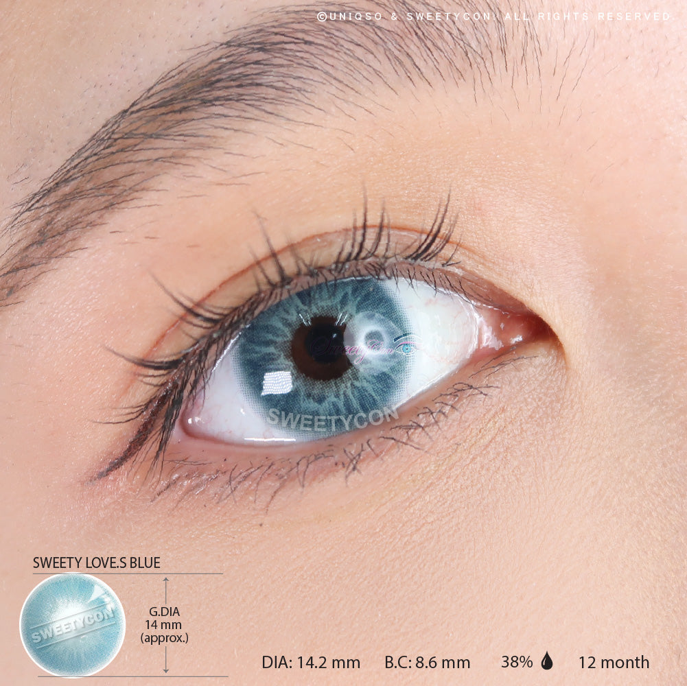 Sweety Love.S Blue (1 lens/pack)-Colored Contacts-UNIQSO UK