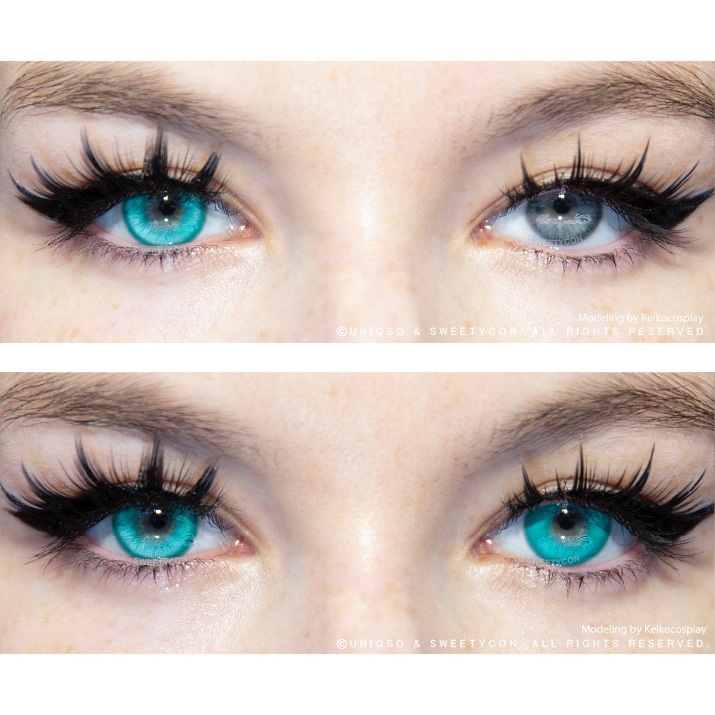 Sweety Magic Pop Cyan Green (1 lens/pack)-Colored Contacts-UNIQSO UK