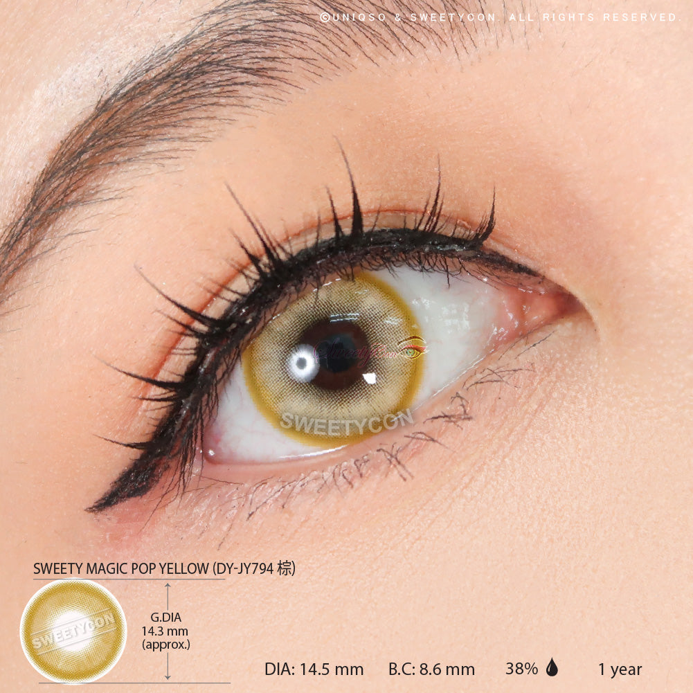 Sweety Magic Pop Yellow (1 lens/pack)-Colored Contacts-UNIQSO UK