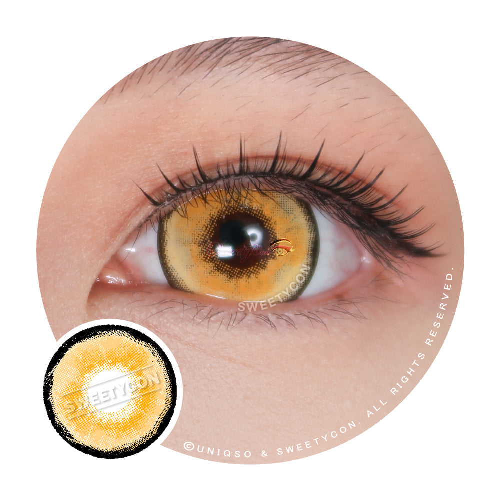 Sweety Mini Sclera Aquaman Yellow (1 lens/pack)-Mini Sclera Contacts-UNIQSO UK