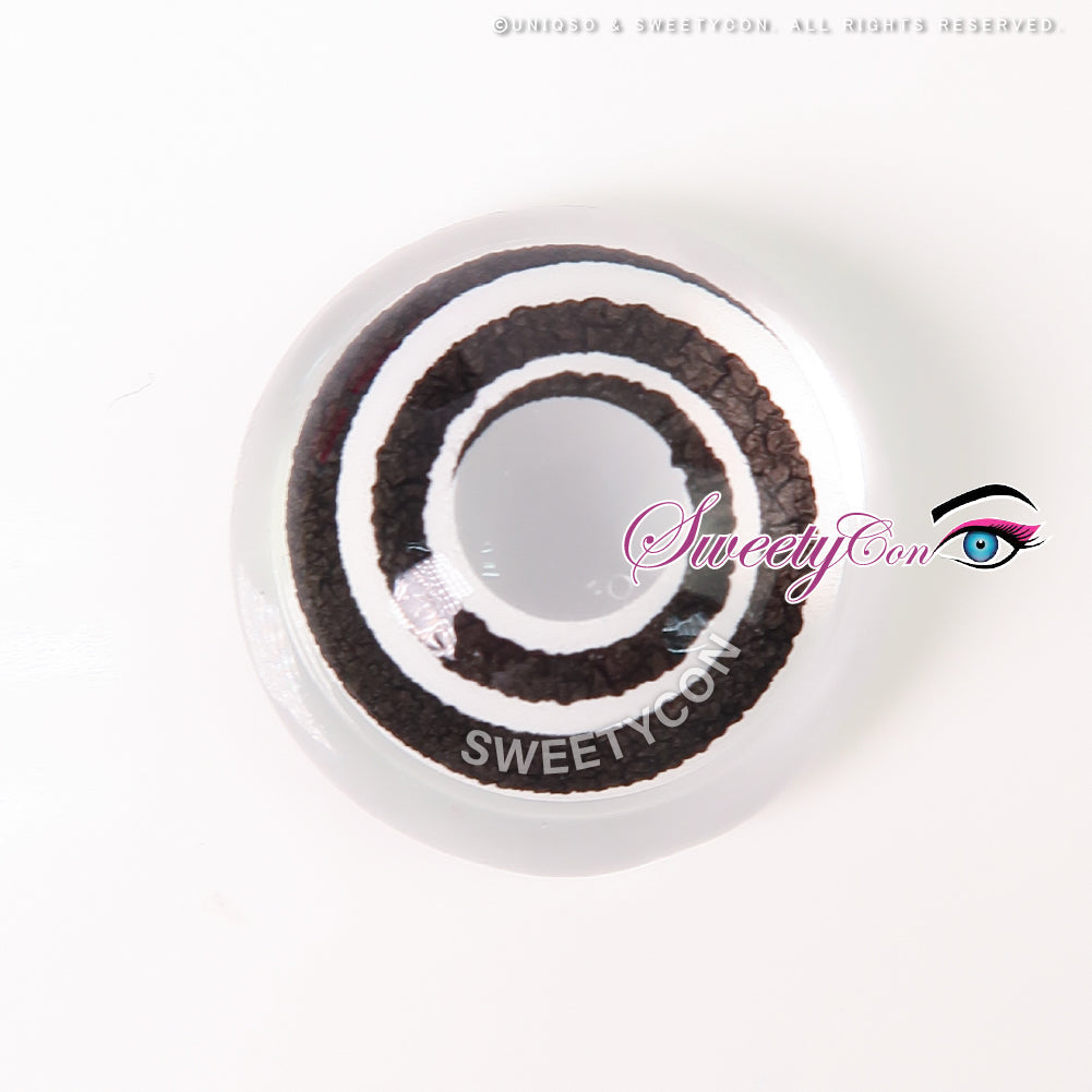 Sweety Mini Sclera Black Spiral (1 lens/pack)-Mini Sclera Contacts-UNIQSO UK