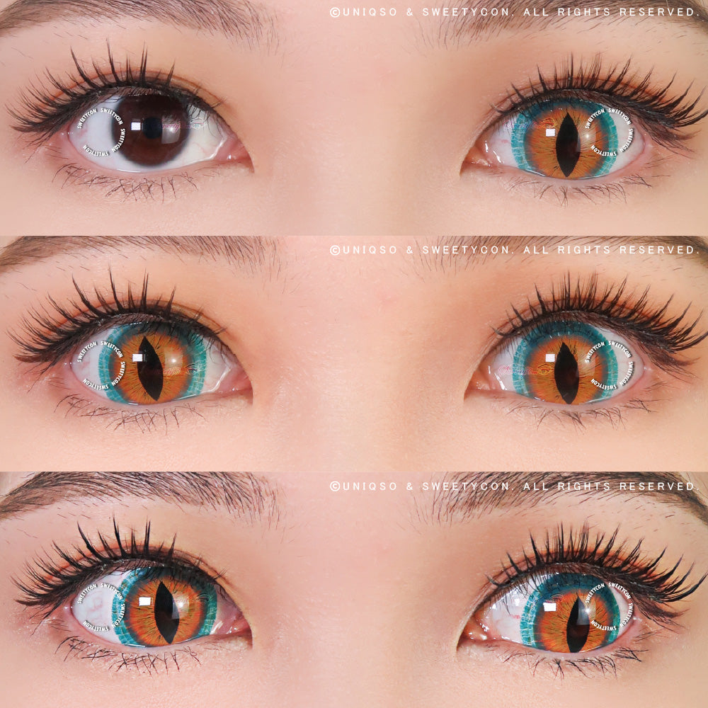 Sweety Mini Sclera Brown Lizard (1 lens/pack)-Mini Sclera Contacts-UNIQSO UK