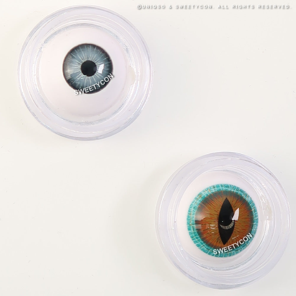 Sweety Mini Sclera Brown Lizard (1 lens/pack)-Mini Sclera Contacts-UNIQSO UK